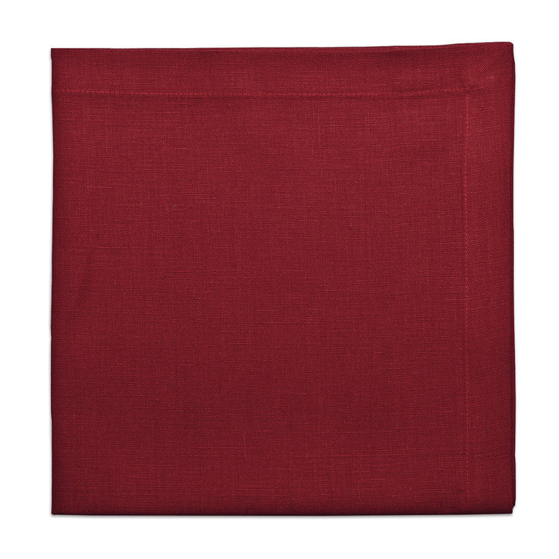 Pure Linen Large Napkin - Berry Red