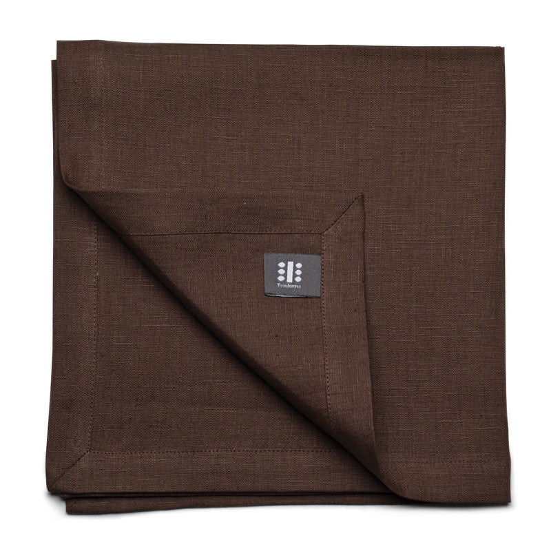 Pure Linen Large Napkin - Deep Brown