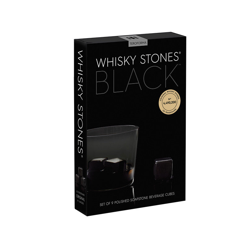 Whisky Stones® BLACK (Set of 9) Box | Teroforma