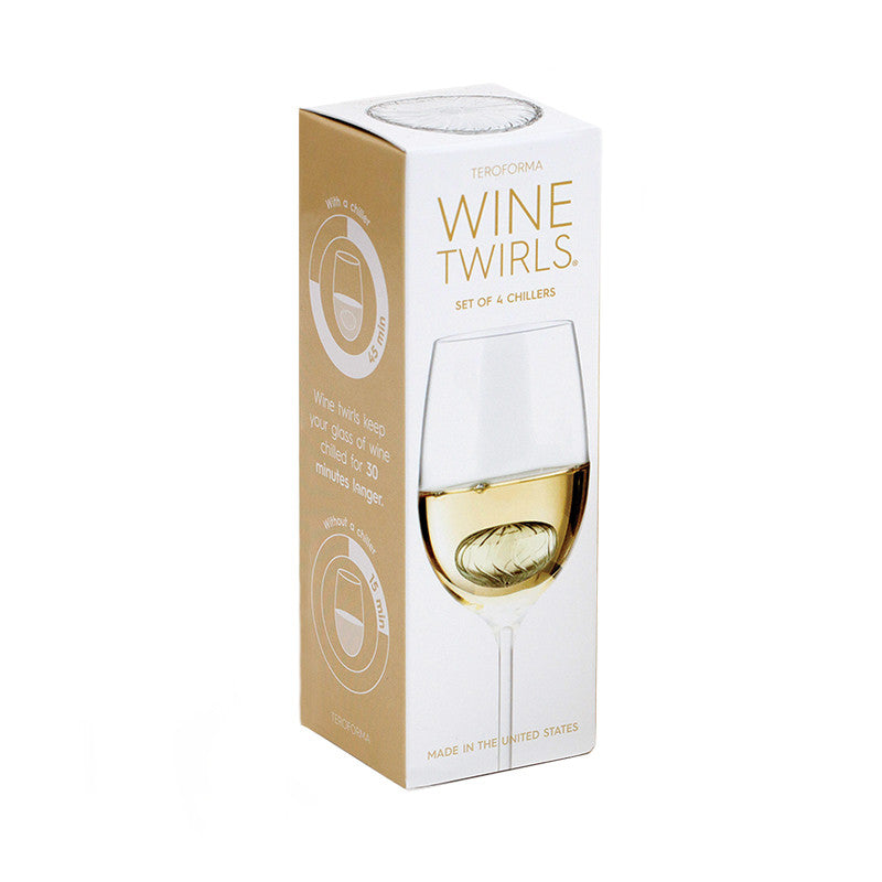 Wine Twirls® Wine Chillers (Set of 4) Box | Teroforma