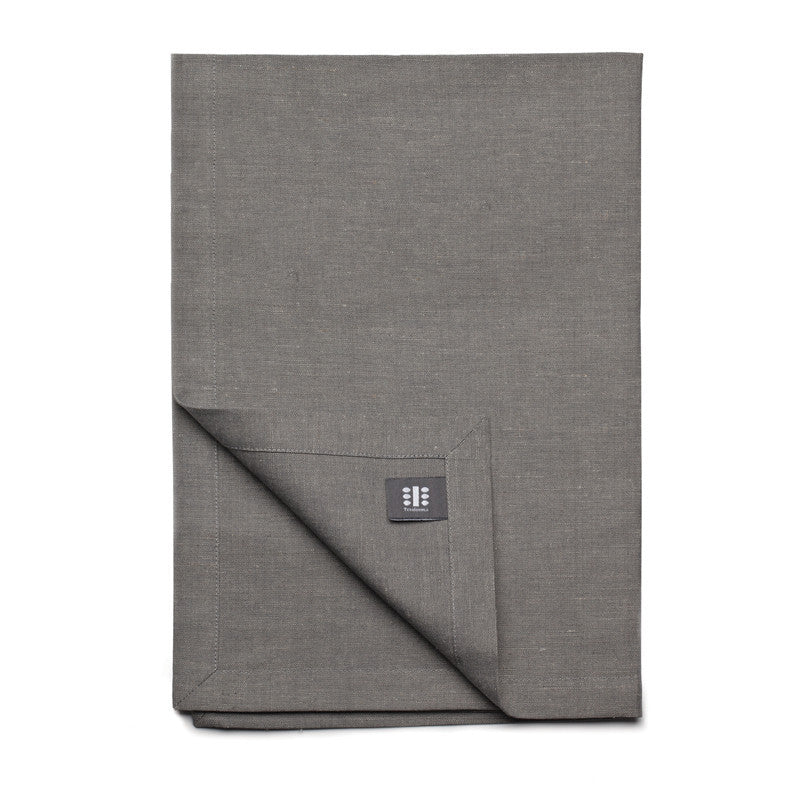 Blended Linen Cross Runner - Slate Gray