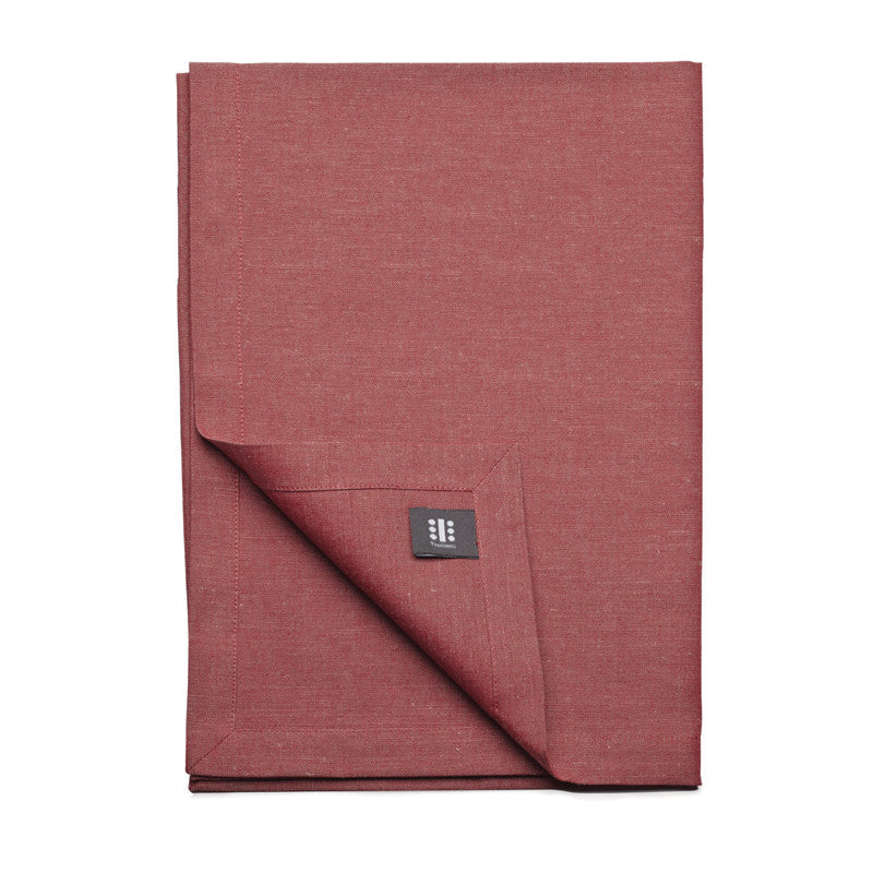 Blended Linen Cross Runner - Pure Red