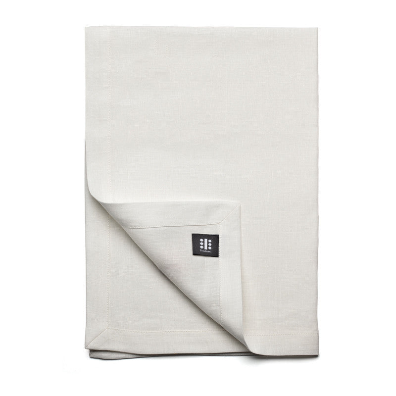 Pure Linen Cross Runner - Soft White | Teroforma