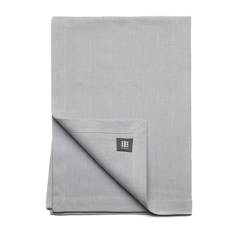 Pure Linen Cross Runner - Cloud Gray | Teroforma