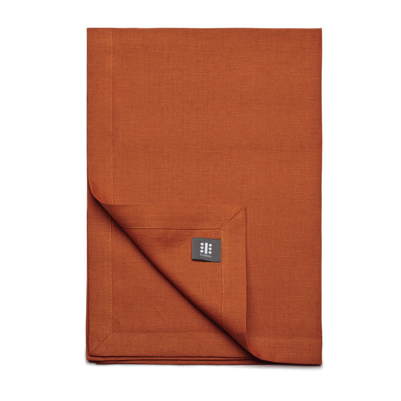 Pure Linen Cross Runner - Country Orange | Teroforma