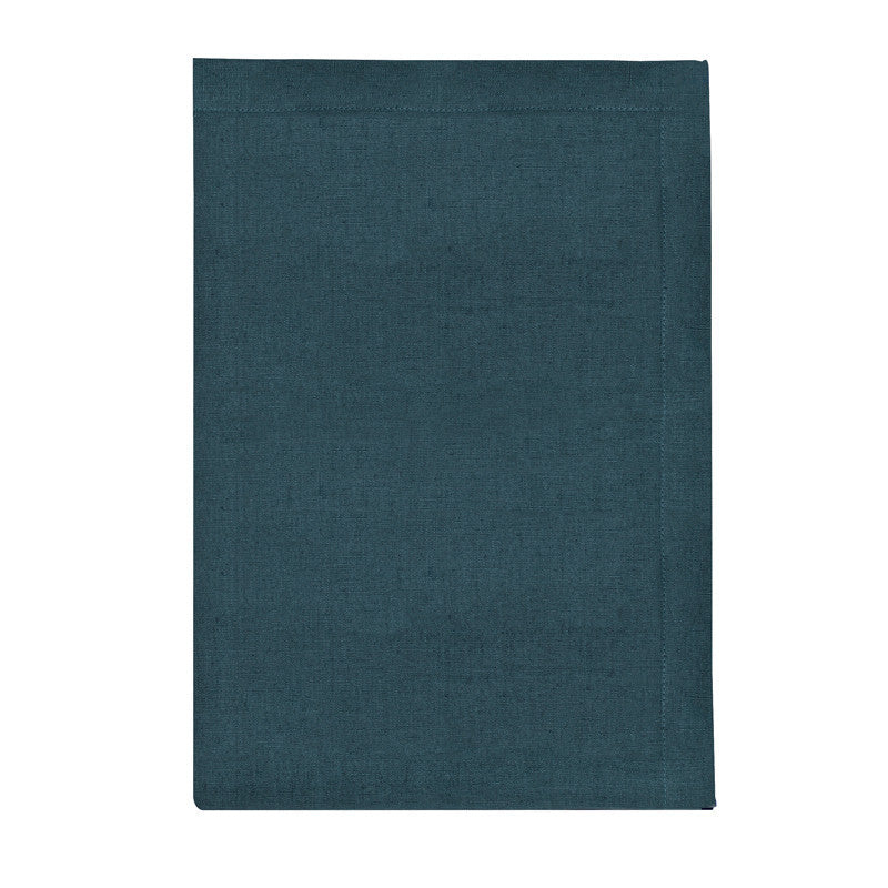 Pure Linen Cross Runner - Ink Blue | Teroforma