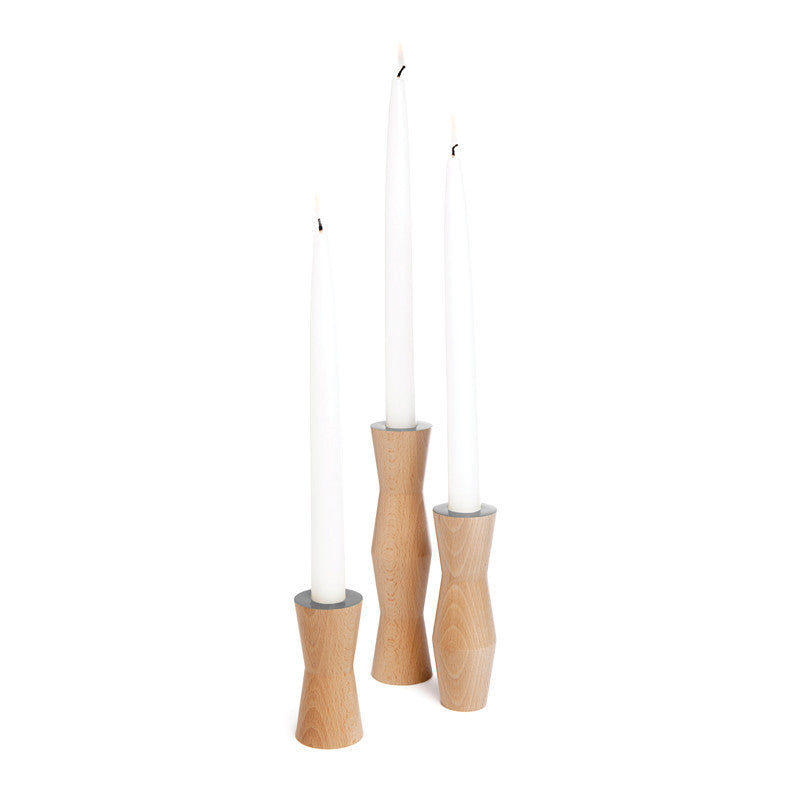 Avva Trio Candlesticks - Polymer Gray