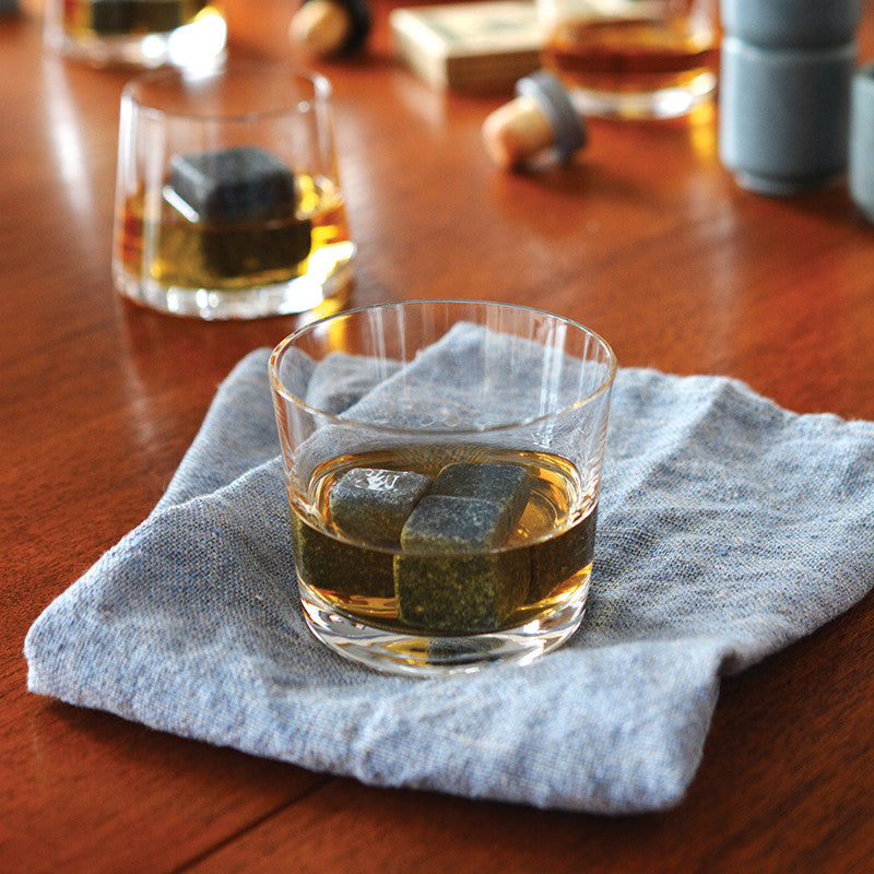 Sagaform ice cubes in stones to cool whiskey or rum